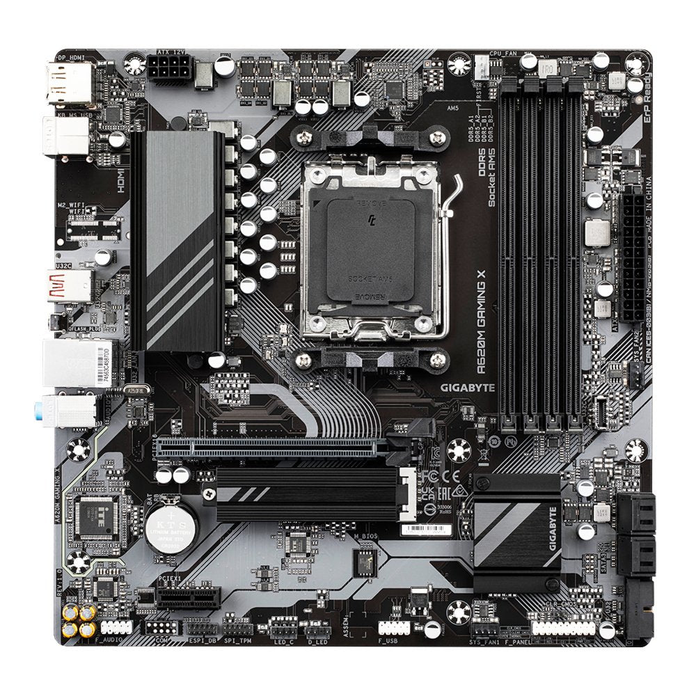 Gigabyte A620M GAMING X | Socket AM5 | AMD A620 | 4xDDR5 | Micro-ATX | Moederbord - Matmuis - Matmuis